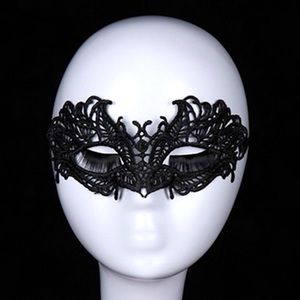 MARDI GRAS BLACK LACE MASK NWT